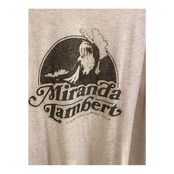 Miranda Lambert Living Like Hippies Tour Raglan Tee Size Medium - Picture 3 of 4